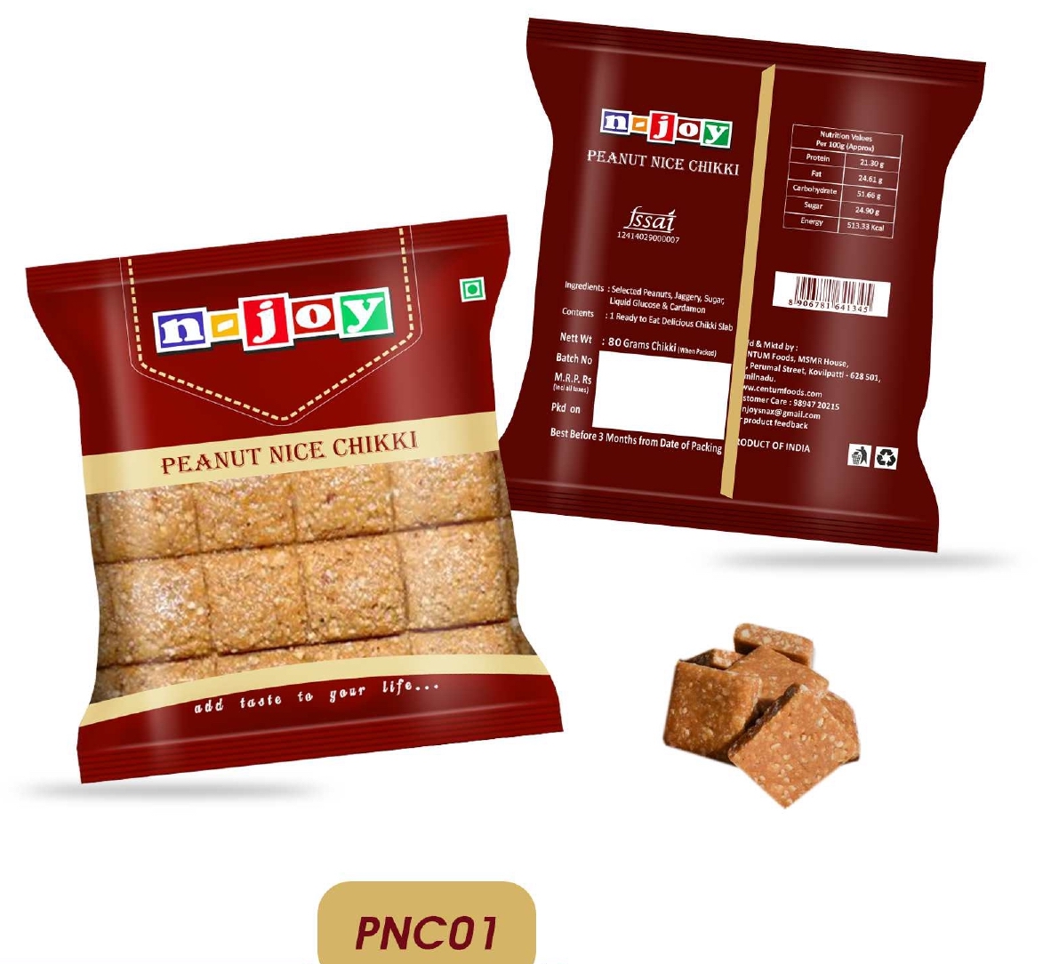 Peanut Nice Chikki Slab 80G